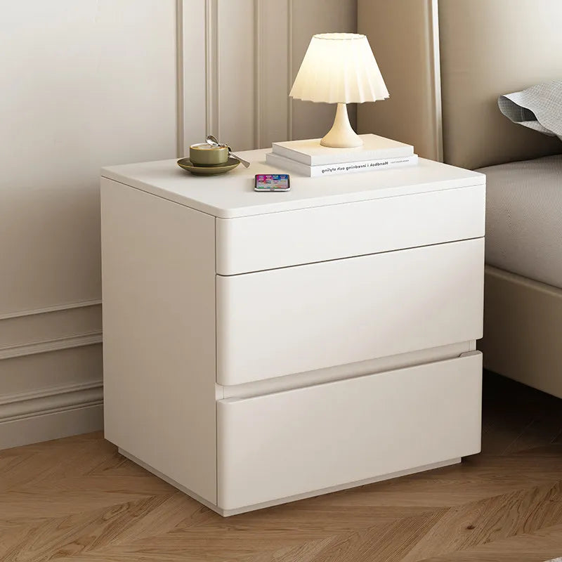 Cream Nordic Bedside Table With Secret Compartment Safe Modern Minimalist Nightstands Rustic Glamour Table De Chevet Furnitures