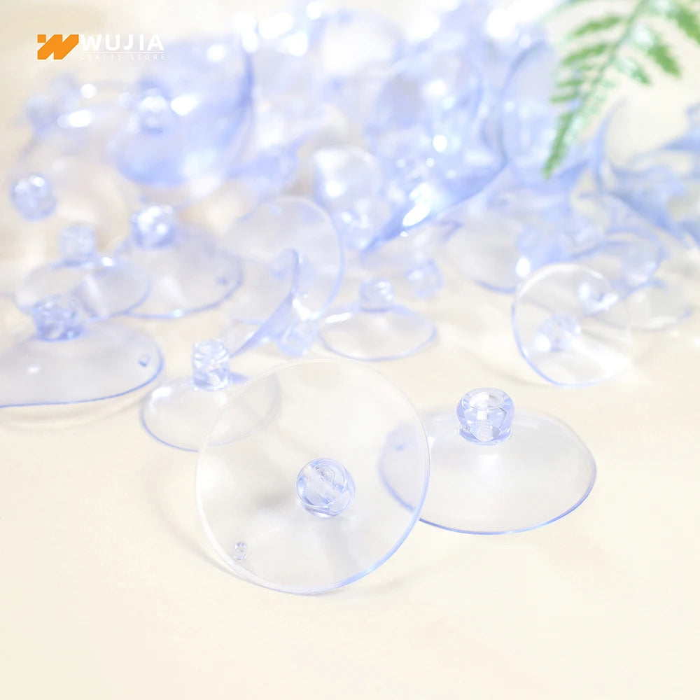 30pcs Plastic Clear Sucker with Holes Strong Suction Cups for Glass Window Wall Hook Hanger Home Decor Kitchen Bathroom 25-40mm