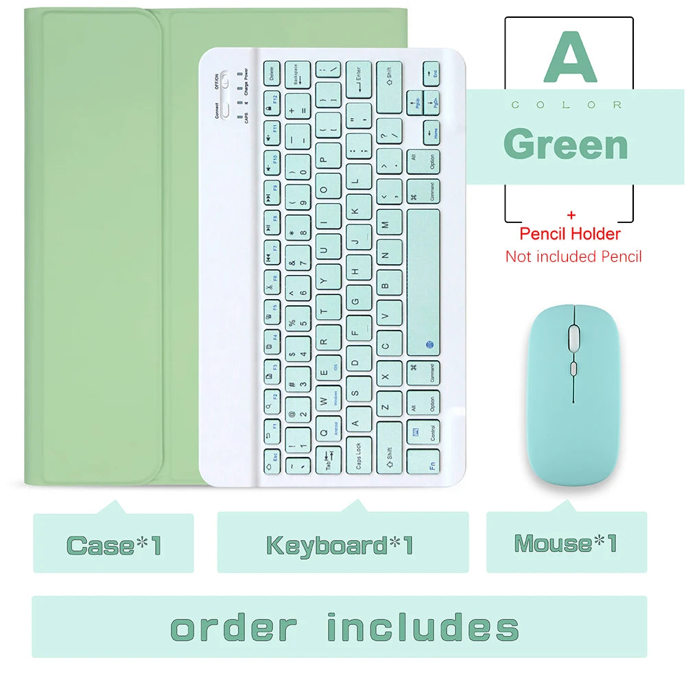 Keyboard Wireless Mouse Magic For iPad Pro 13 11 Case M5 M4 2026 M3 Air 13 11 5 4 10.2 9 8 7 Generation Case Bluetooth Keyboard