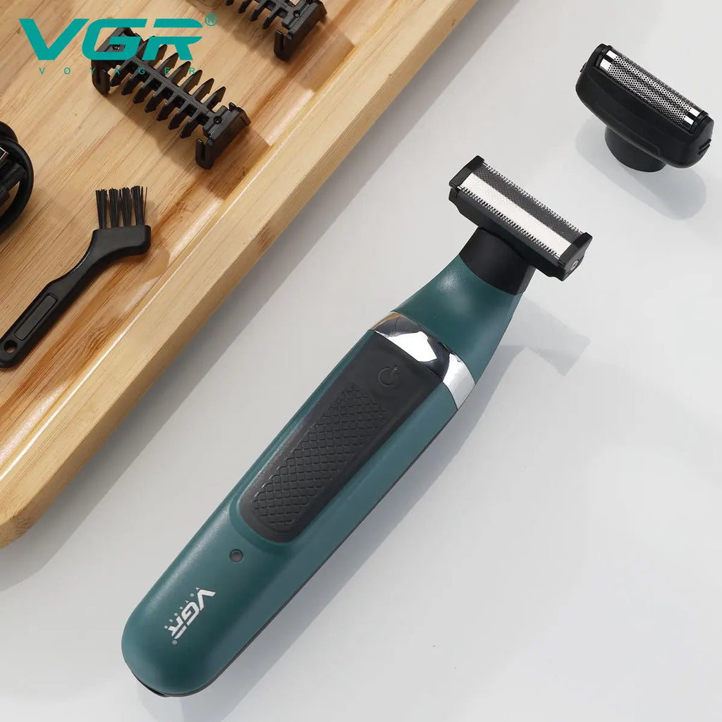 VGR Electric Shaver Hair Trimmer Professional 2 in 1 Shaver Razor Waterproof Beard Trimmer Household Hair Shaving for Men V-393