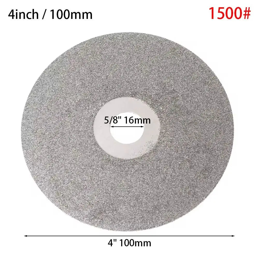 1Pcs Diamond Coated Diamond Grinding Disc 4inch 100mm 80-3000Grit Grinding Wheels Abrasive Disc Woodworking Tool