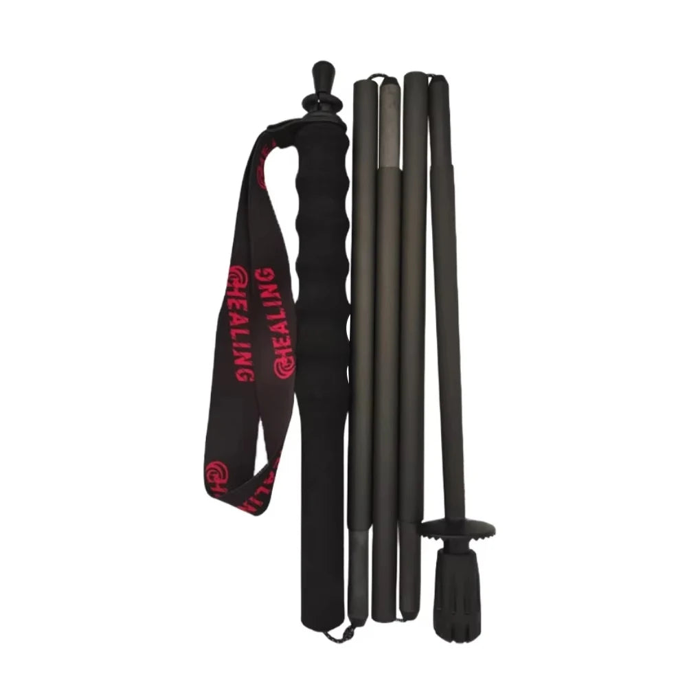 Carbon Fiber 5-Section Hiking Stick Portable Lightweight Clibming Pole Outdoor Foldable Trekking Pole Camping City Walking Stick