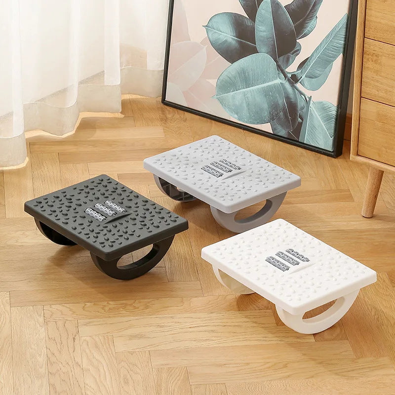 Ergonomic Office Foot Rest Stool Under Desk Adjustable Height Comfortable Footrest for Home Office Workstation Sofa