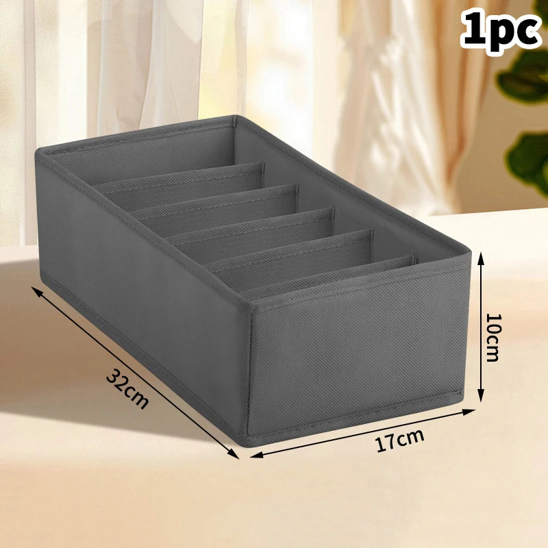 〔White〕Drawer Underwear Socks Bra Storage Box Clothes Storage Organizer Underwear Bag Wardrobe Box Cabinet Drawer Organizer