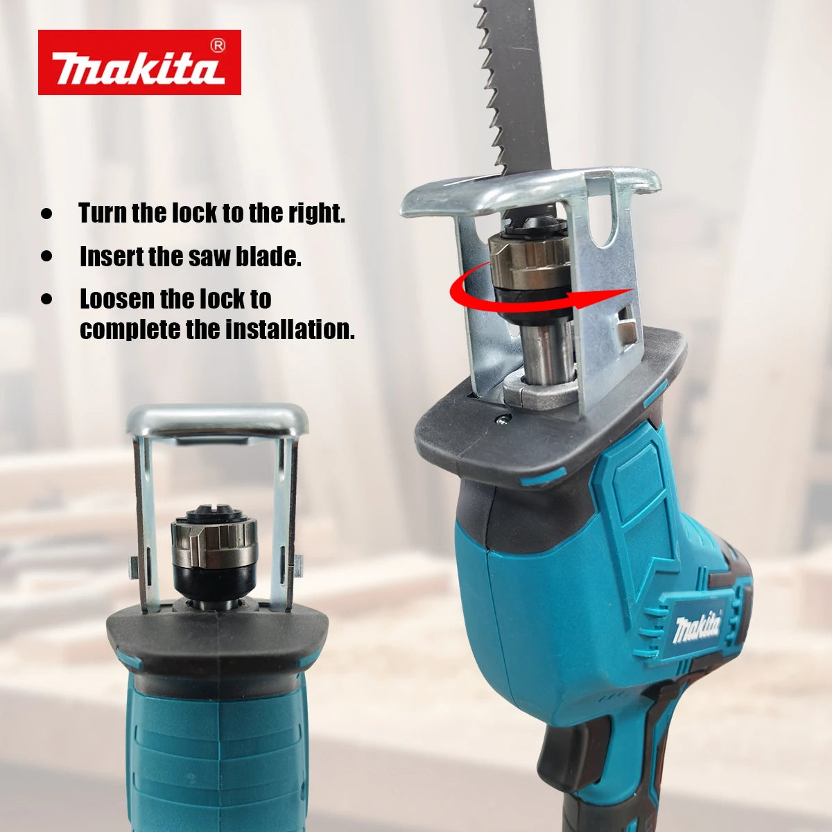 Makita ML-505 Cordless Reciprocating Saw Electric Chain Saw Portable Power Tool for Wood Metal Pipe Cutting