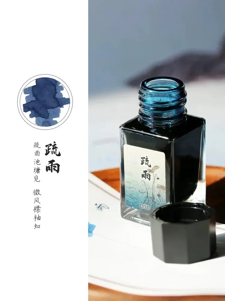 MAJOHN 20ml Shanghai Themed Glitter Ink for Fountain Pen Dip Pen Sketching Art Golden Particles Stationery School Supplies