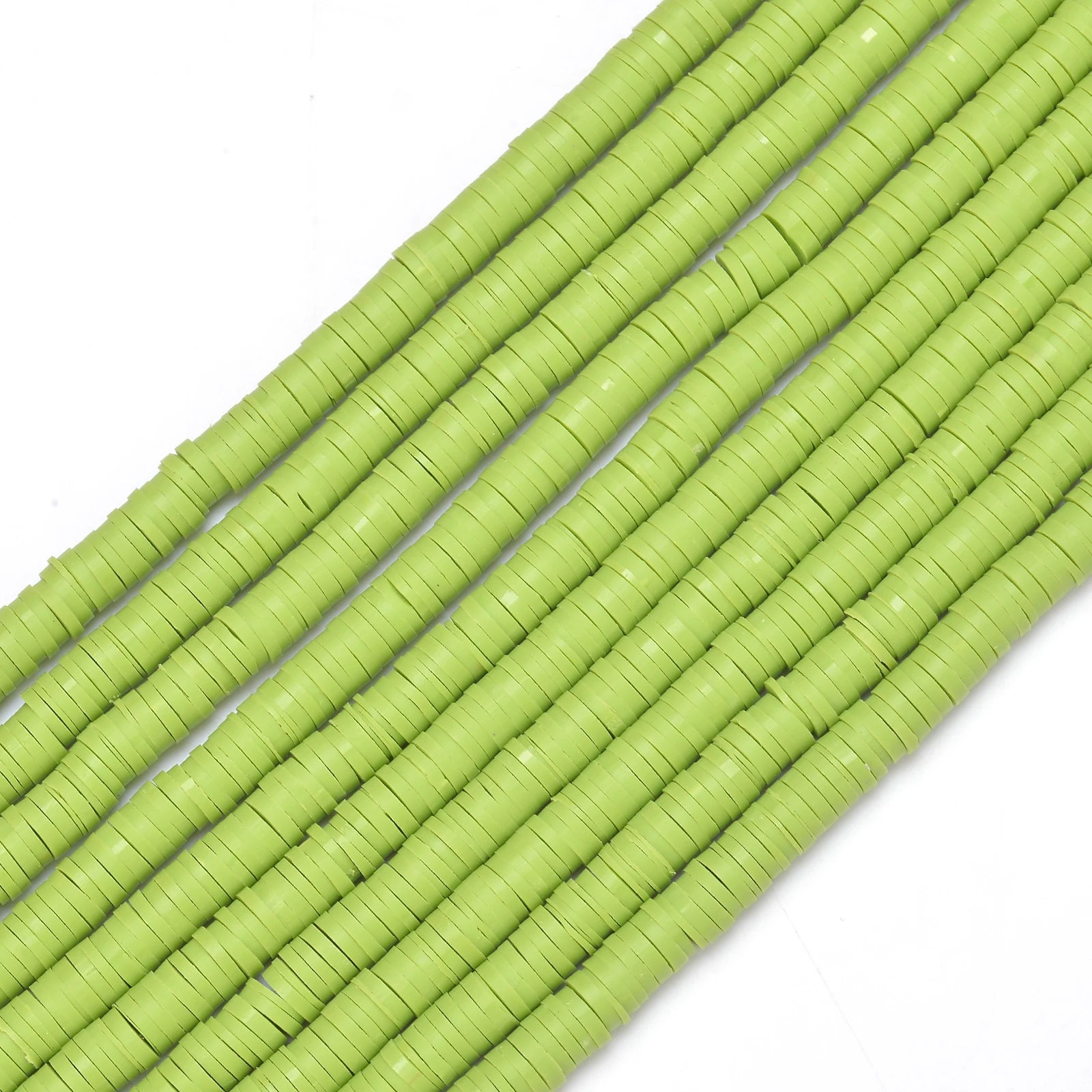 350pcs 6mm Flat Round Polymer Clay Beads Loose Spacer Beads for Jewelry Making DIY Needlework Bracelet Necklace Earrings