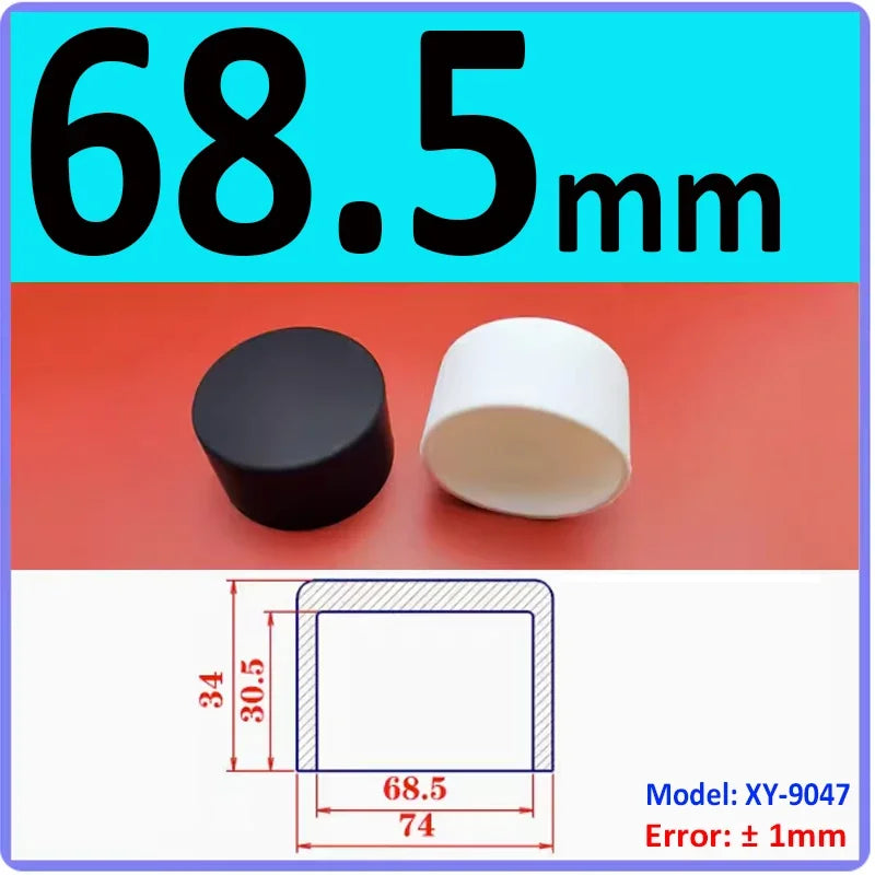  White Silicone rubber cover round steel pipe sleeve end protective cap anti-collision and high temperature resistant 3~68.5mm