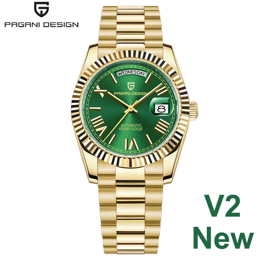 PAGANI DESIGN New Luxury Automatic Watch For Men Mechanical Wristwatch Sapphire crystal waterproof Stainless steel Men Watch