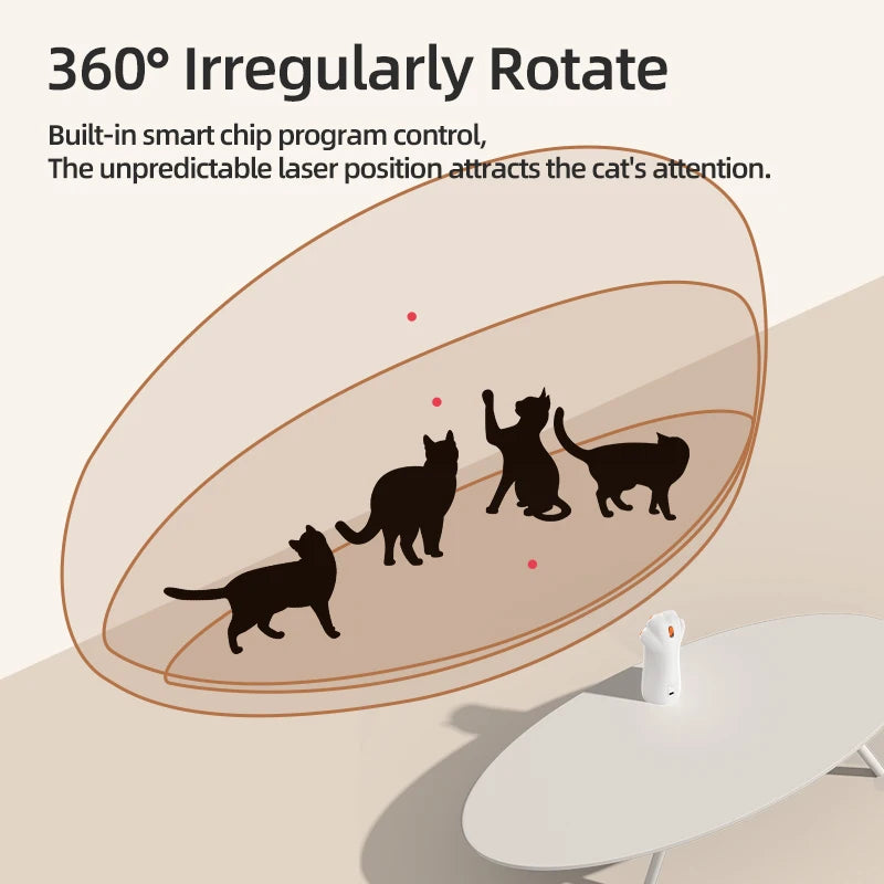 ROJECO Automatic Cat Laser Toy Interactive Intelligent Toys LED Motion Activate Pet Indoor Handheld Wireless Cat Toy Accessories