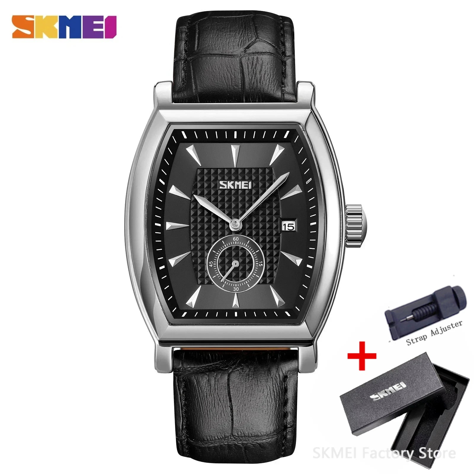 SKMEI 9306 Business Quartz Mens Watches Luxury Leather Date Calendar Waterproof Sport Men Wristwatches Clock Relogio Masculino