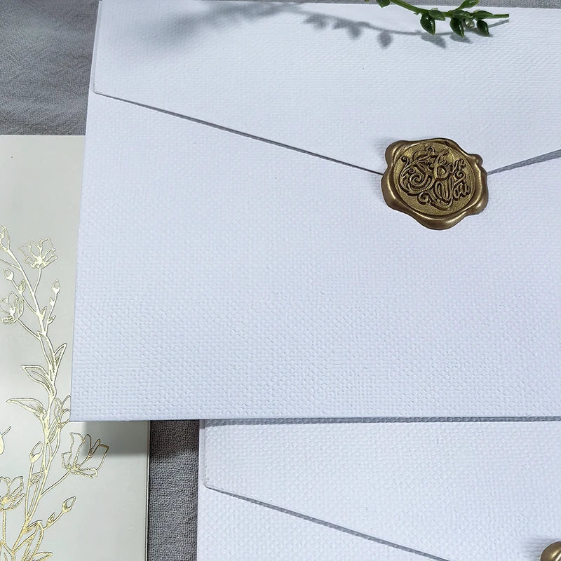 10/30pcs 132x184mm White Envelopes for Wedding Invitation Business High-grade 250g Texture Paper Stationery Supplies Storage Bag