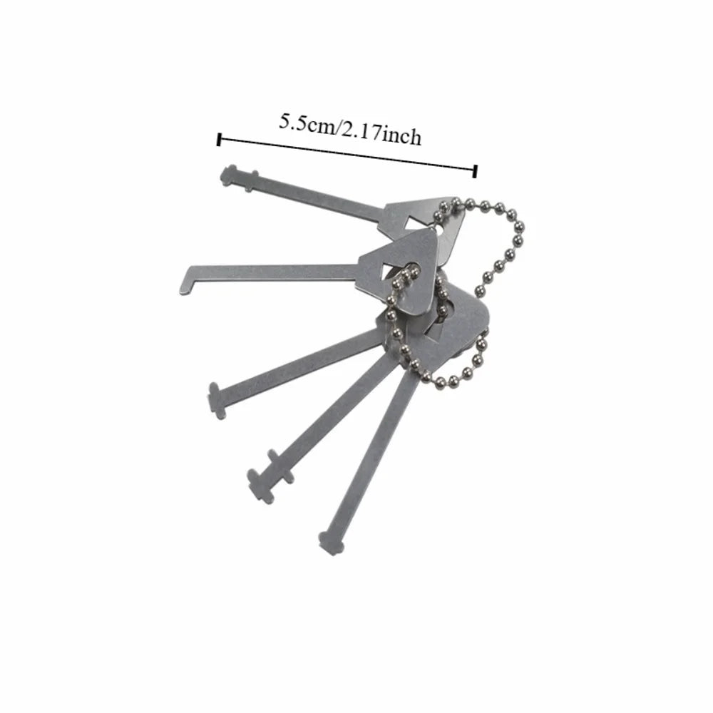 Stainless Steel Master Keys Sturdy Lock Installation Skeleton Lock Hook Warded Pick Durable Rust-proof Open Doors Key Set