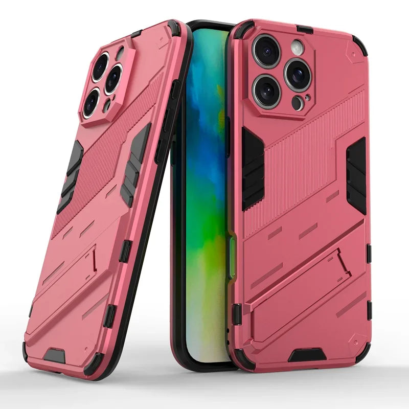 Armor Shockproof Protective Magnetic Holder Case For iPhone 17 Pro Max 16 15 14 12 13 11 Pro Max Plus 17Air 13 12 Mini Cover