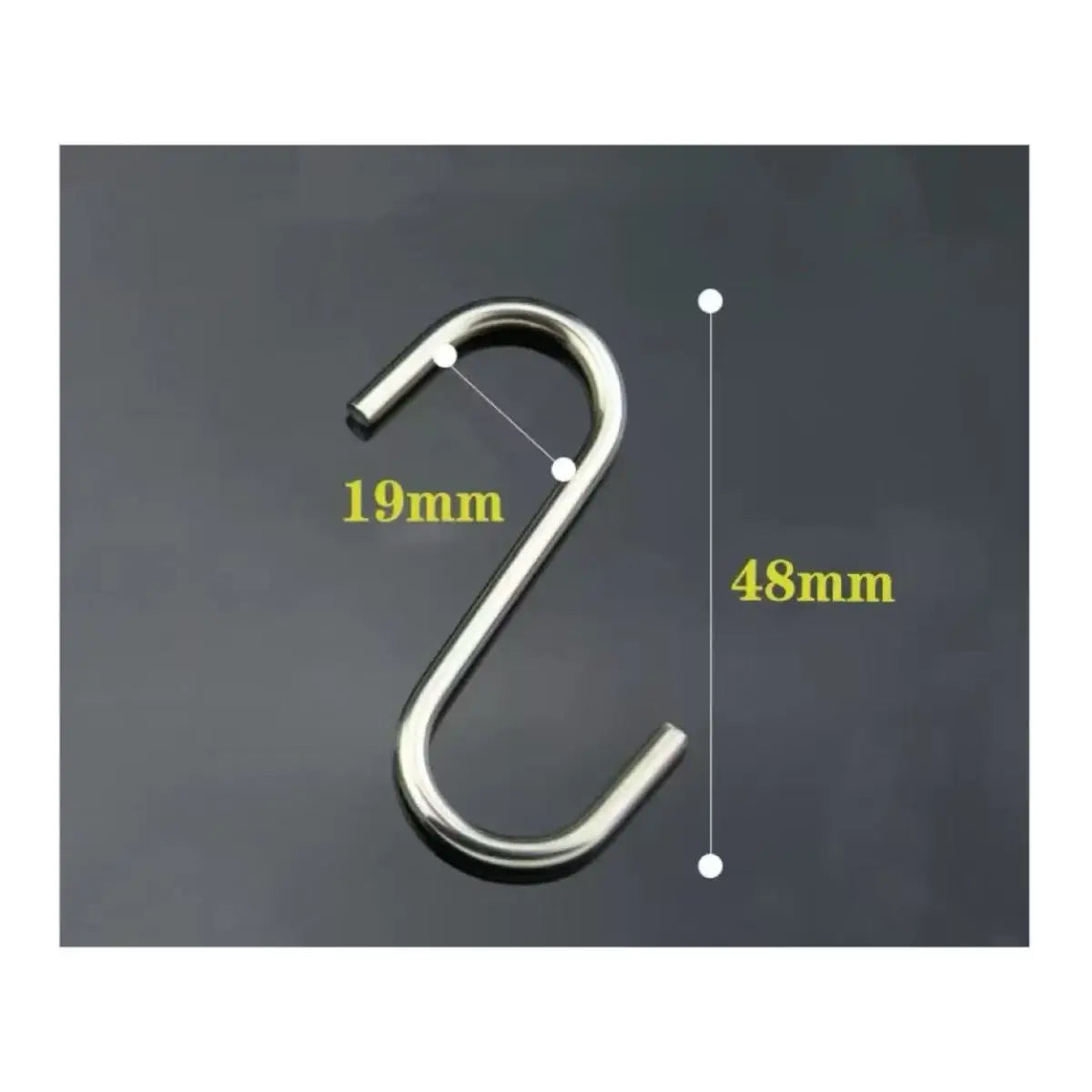 10 pcs Stainless steel S shaped hook Large hook S hook, multi purpose S shaped hook metal S-hook hook for kitchen and bathroom