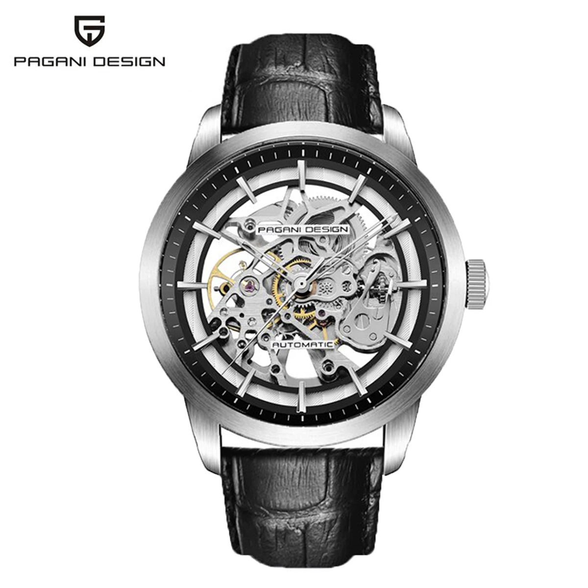 PAGANI DESIGN Brand Fashion Sports Leather Watches Men Luxury Automatic Mechanical Skeleton Waterproof Watches Relogio Masculino