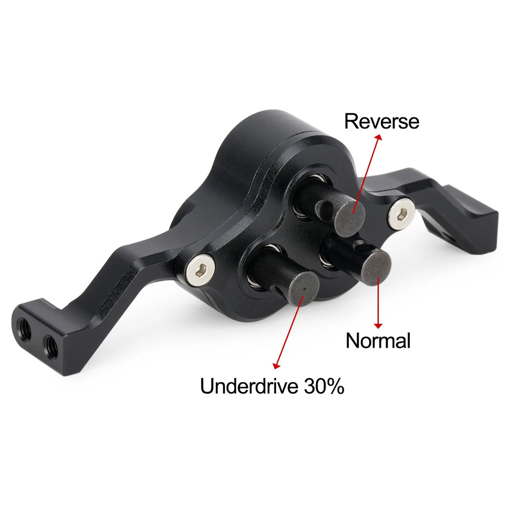 Aluminum Transfer Case Gearbox 70mm Width Underdrive 30% for 1/10 RC Crawler Cheater Rigs LCG Chassis Build DIY Upgrade Parts