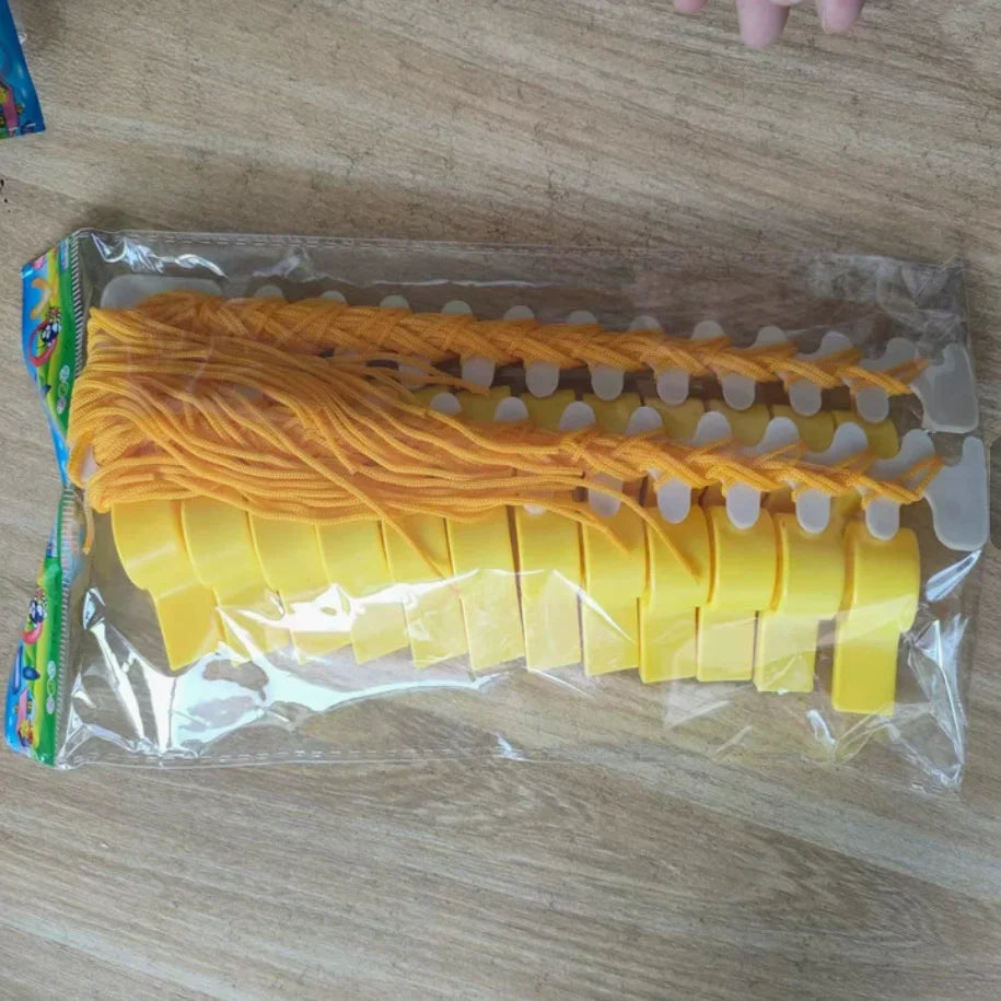 24 silbatos deportivos de plástico colorido, silbatos para animadoras, silbatos para árbitros Cheering whistle apito de torcida