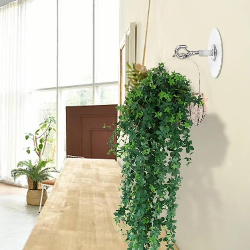 10Pcs Self Adhesive Ceiling Hooks Wall Mounted Hanging Basket Hooks Plant Flower Pot Hanging Rack Home Heavy Duty Storage Tools