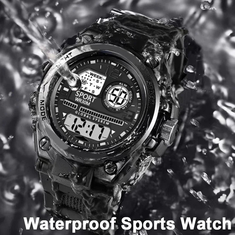 Multifunction Fashion Men's Outdoor Sport Watch Luminous Alarm Clock Men LED Digital Watch Waterproof Electronic Wristwatch