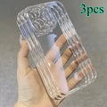 3PCS Ultra Thin Clear Phone Case For iPhone 11 12 13 14 15 16 17 Air Pro Max Plus 7 8 X Xr Xs 16E 17E Silicone Soft Back Cover