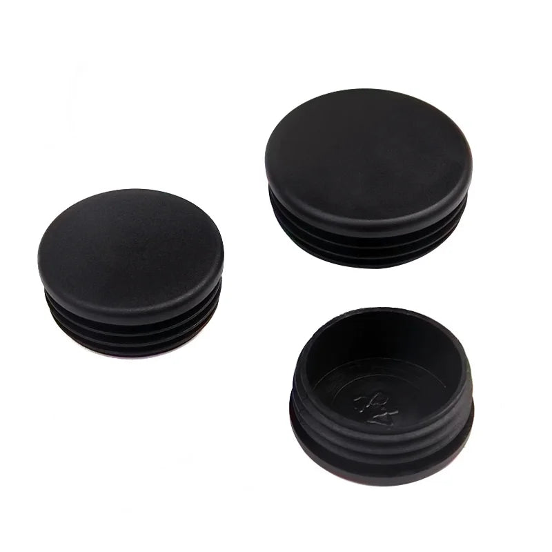 2/4/8pcs Round Plastic Black Blanking End Cap Caps Tube Pipe Inserts Plug Bung 12mm 14 16 18 - 60mm