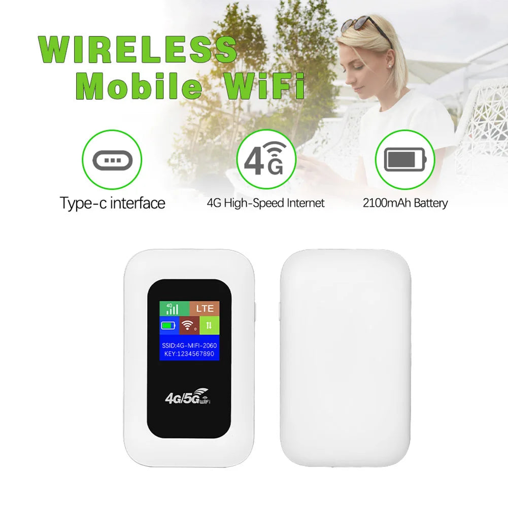 MF800B 4G SIM Card Router LTE Mobile WiFi Router with SIM Card Slot 150Mbps Mini Outdoor Hotspot 2100mAh Wireless Wifi Modem