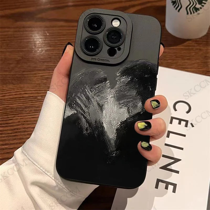 Oil Painting Art Phone Case For iPhone 15 Pro Max 14 13 12 11 Pro Max XS XR X 7 8 14 15 Plus SE 2020 Shockproof Soft Matte Cover
