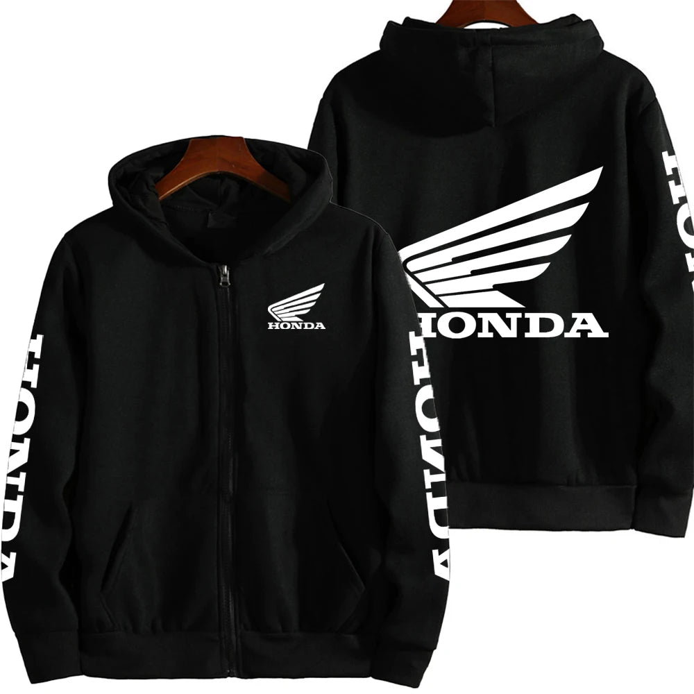 Honda Motorcycle Racing Team Competition Men's Outdoor Sports Zipper Hoodie Fashion 2025 New Sport Women's Jacket Coat