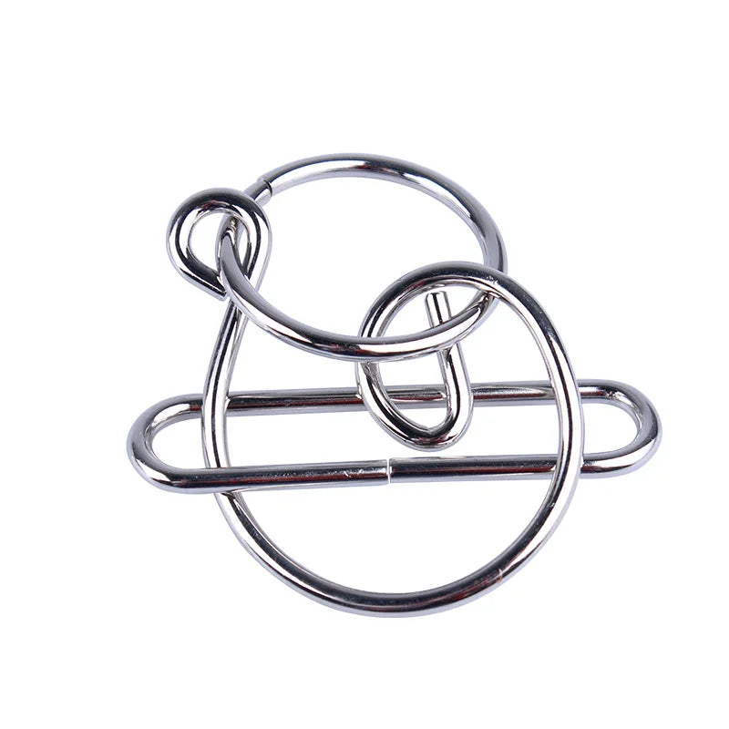 Classic Intelligence Metal Wire Puzzle Baffling Brain Teaser Magic Rings Puzzles Game for Adults Children