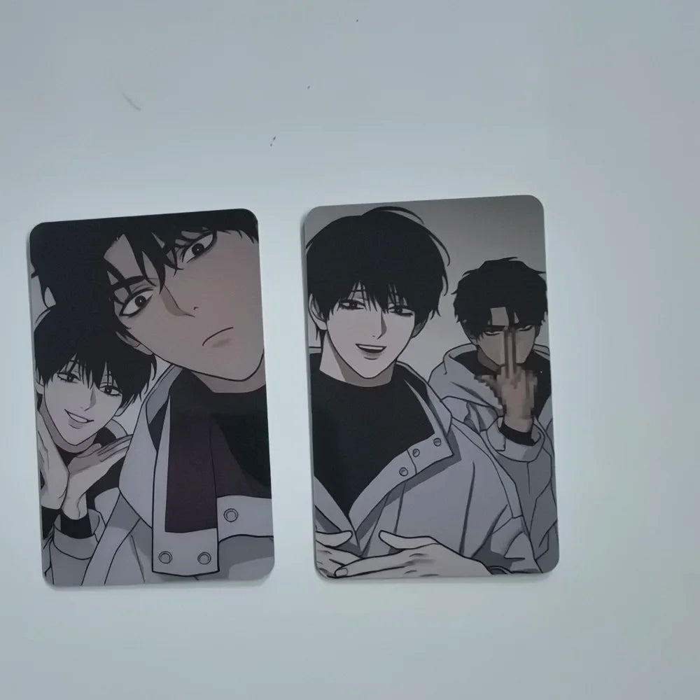 4Pcs Korean Manhwa Reverse Thinking Photo Card Set - 3 Inch Collectible Manga Character Collectible Lomo Cards ﻿