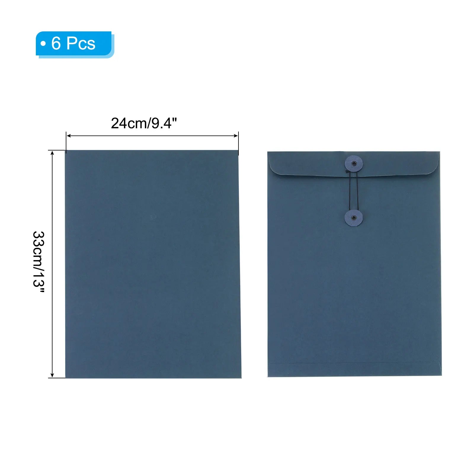 6/12Pcs Kraft Paper Envelope with String Tie Closure Vintage Envelopes File Folder Bag for Office Card Storage Document Organize