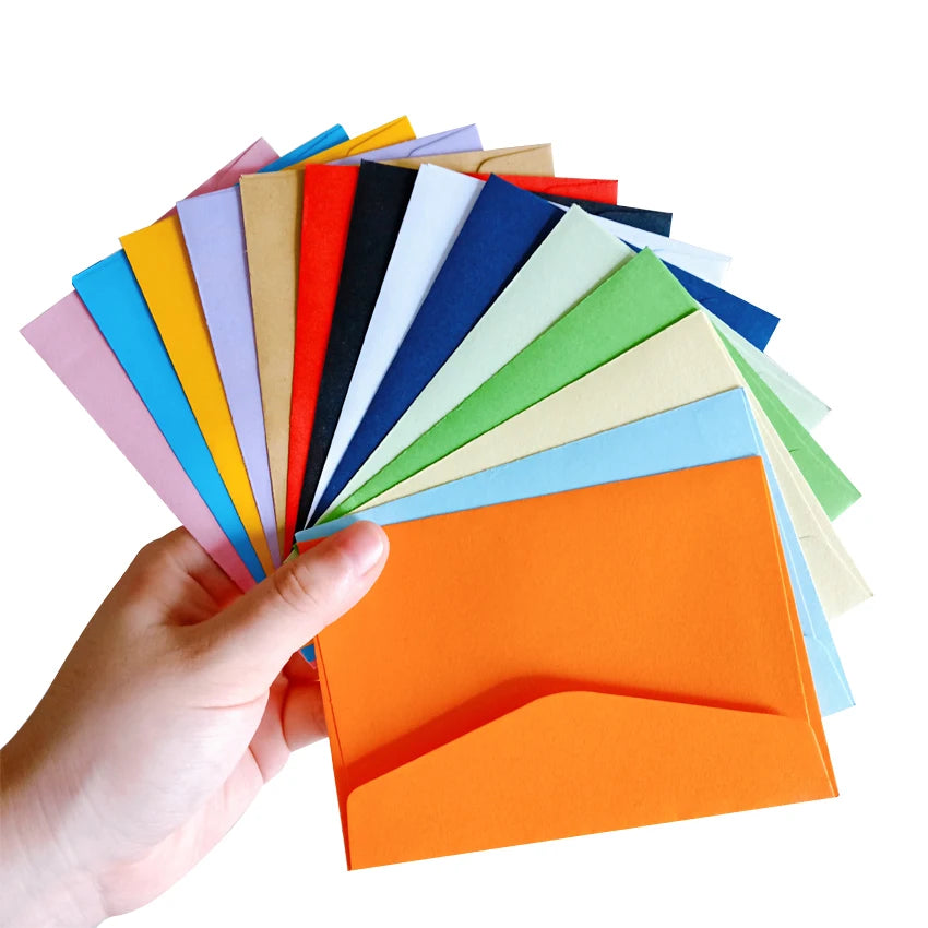 50pcs/lot  Candy color mini envelopes DIY Multifunction Craft Paper Envelope For Letter Paper Postcards School Material
