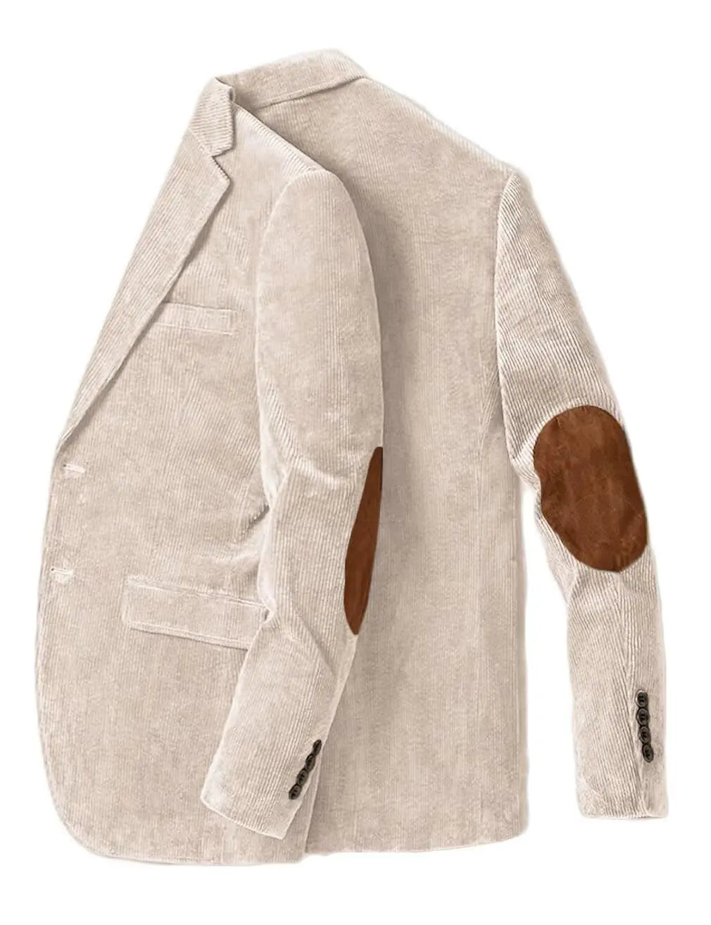 Men's Corduroy Blazer Single Breasted Men's Jacket with Elbow Patch Business Casual Jacket suit pants Spring Fall Sport Coats