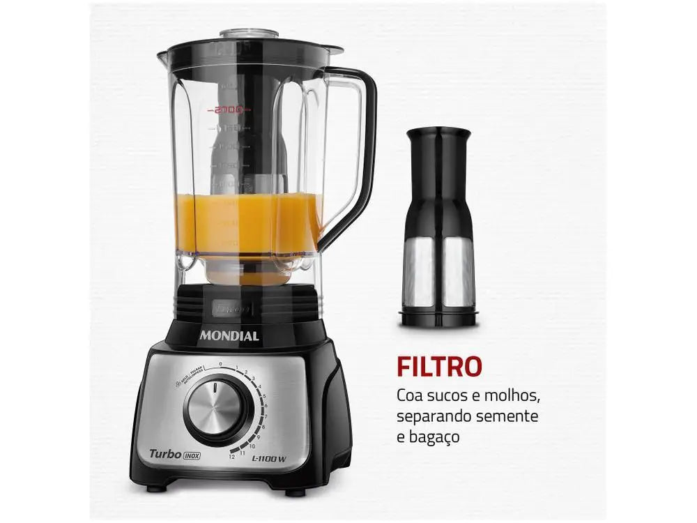 Mondial Turbo Blender L-1100 BI - 220V Inox