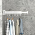 Retractable Cloth Drying Rack Folding Clothes Hanger Wall Mount  Indoor & Outdoor Space Saving Aluminum Home Laundry Clothesline