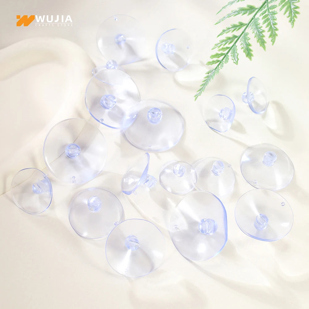 30pcs Plastic Clear Sucker with Holes Strong Suction Cups for Glass Window Wall Hook Hanger Home Decor Kitchen Bathroom 25-40mm