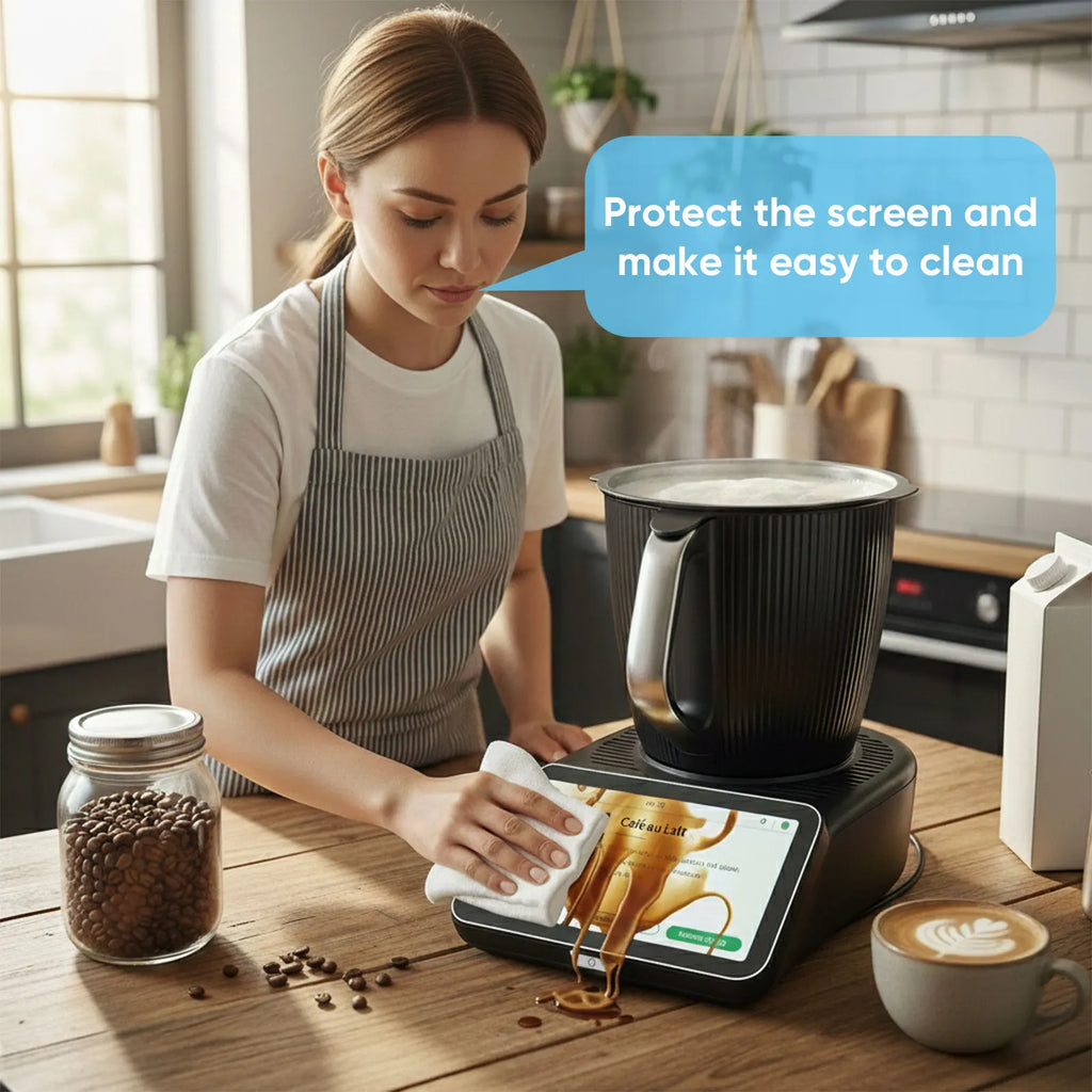 2pcs Tempered Glass Screen Protector Thermomix TM7 Anti-Scratch Anti-Fingerprint High-Alumina Glass HD Clear Mixer Accessories