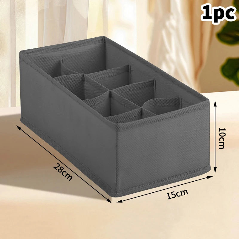 〔White〕Drawer Underwear Socks Bra Storage Box Clothes Storage Organizer Underwear Bag Wardrobe Box Cabinet Drawer Organizer