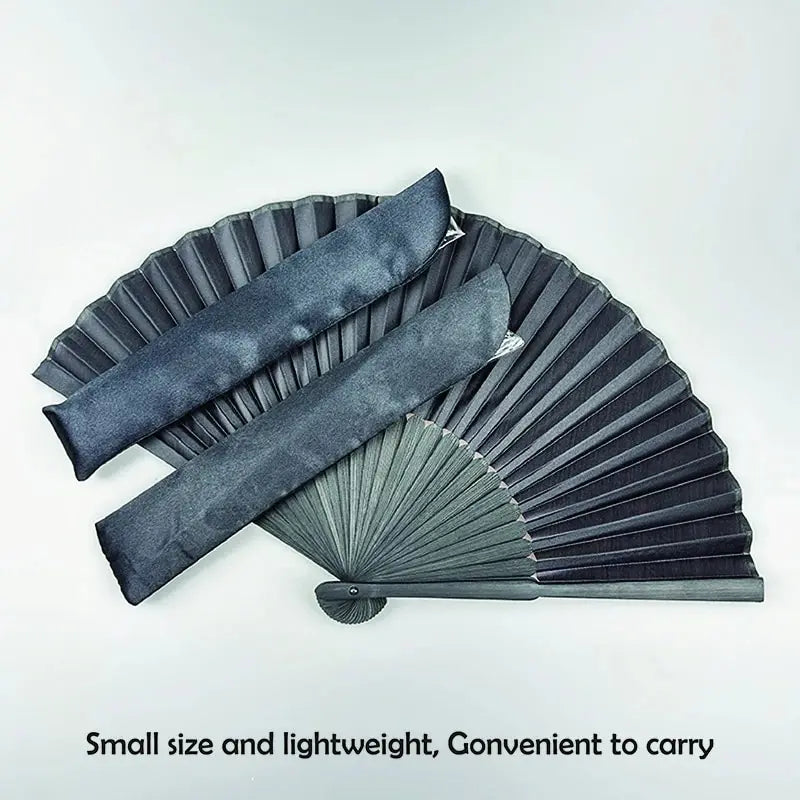 Black Hand Fan Vintage Folding Fans Wedding Party Favor Supplies Dance Home Party Folding Decorative Fans