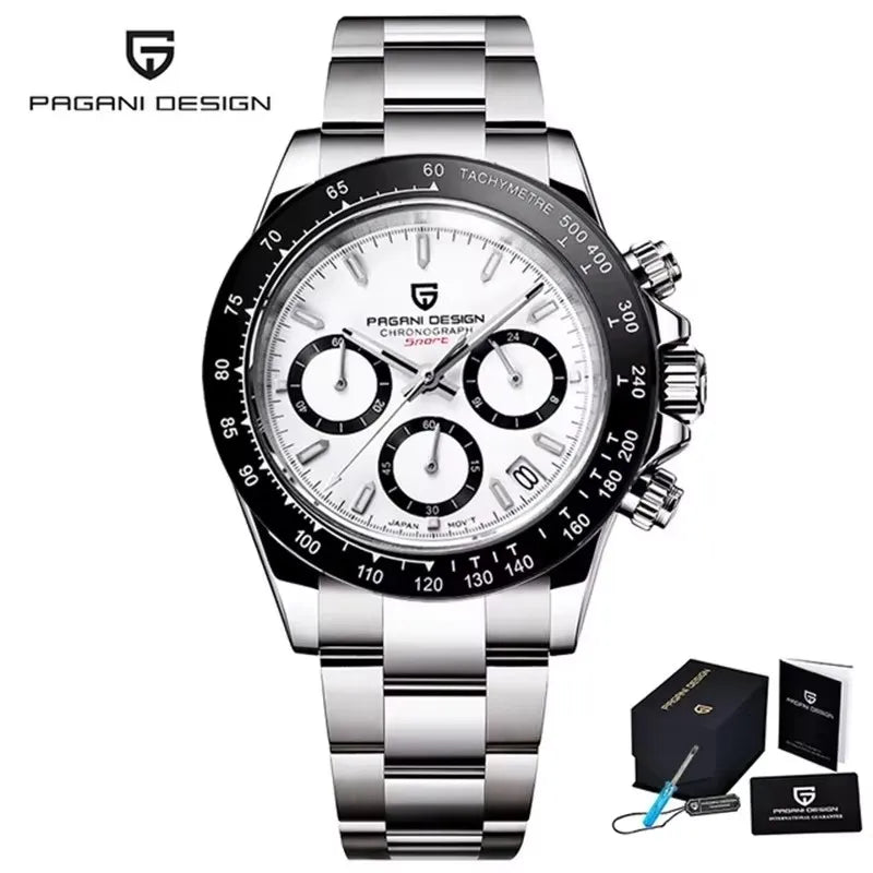 2026 New PAGANI DESIGN Mens Quartz Watches Top Luxury Chronograph VK63 Watch For Men Gift AR Sapphire Mirror Ceramic Bezel Clock