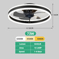 IRALAN Ceiling Fan With Light Remote Control Dimmable 6 Speeds Modern Low Profile LED Ceiling Fans Lamp For Living Room Bedroom