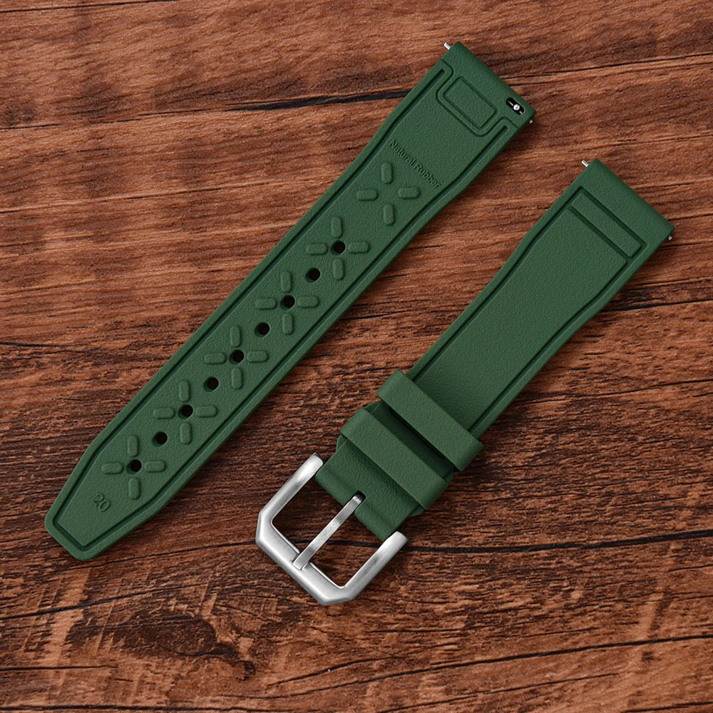 FKM Rubber Strap for IWC Big Pilot Mark Portugieser TOP GUN 20mm21mm 22mm Quick Release Strap Diving Sport Butterfly Buckle Band