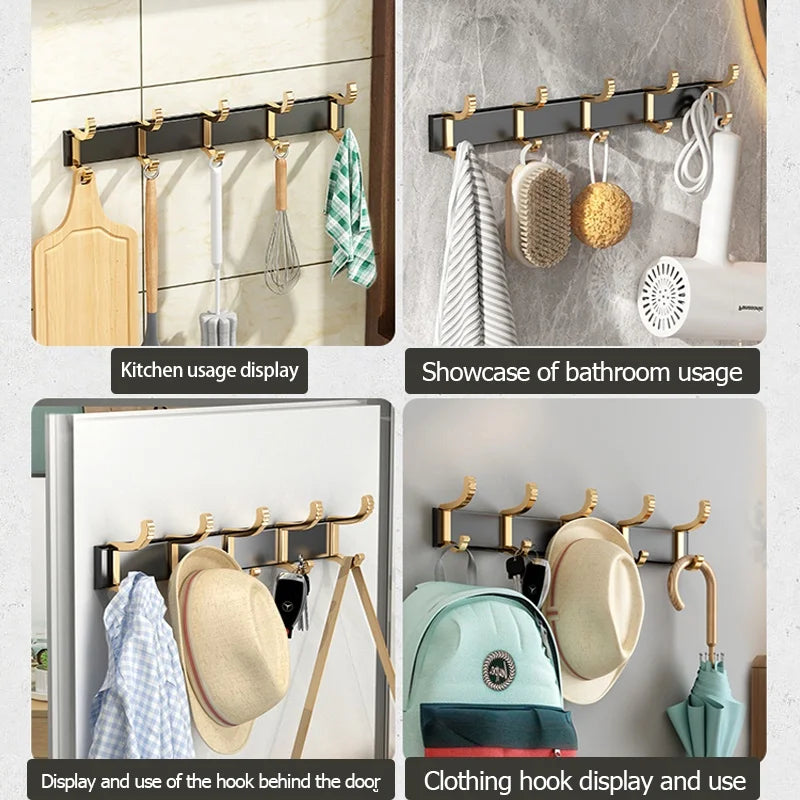 No Drill Upgrade: Adjustable Width and Thickness, Portable Bathroom Hook, Door Hooks, Clothes Hook for Kitchen and Bathroom
