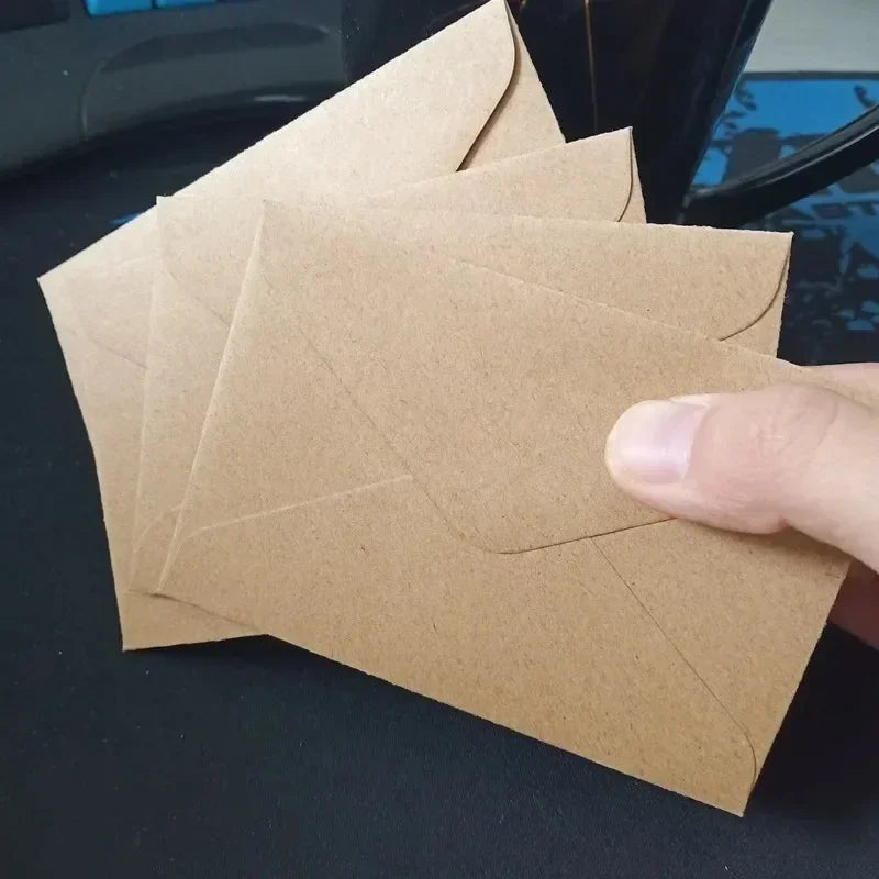 10-100 pcs Classical White Kraft Blank Mini Paper Window Envelopes Wedding Invitation Envelope Gift Envelope