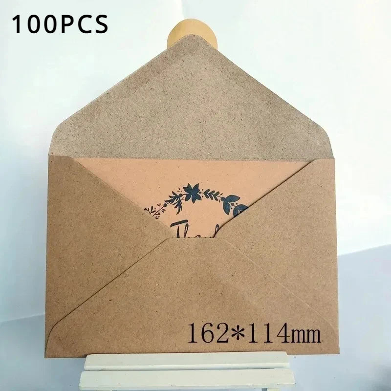 10-100 pcs Classical White Kraft Blank Mini Paper Window Envelopes Wedding Invitation Envelope Gift Envelope