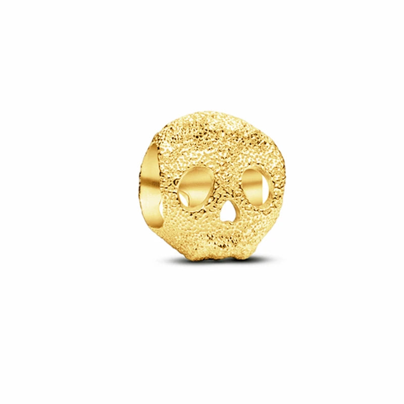 Gold Plated CZ Charms Fit Original Bracelet 925 Sterling Silver Core Heart Star Flower Dangle Beads Luxury DIY Jewelry Gift
