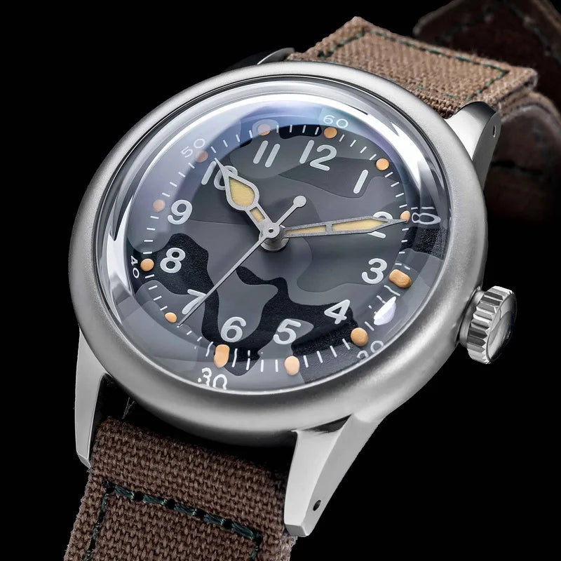 THORN Men Automatic Watch 36MM Pilot Mechanical Wristwatch 15ATM Waterproof Luminous Sapphire Mirror NH35