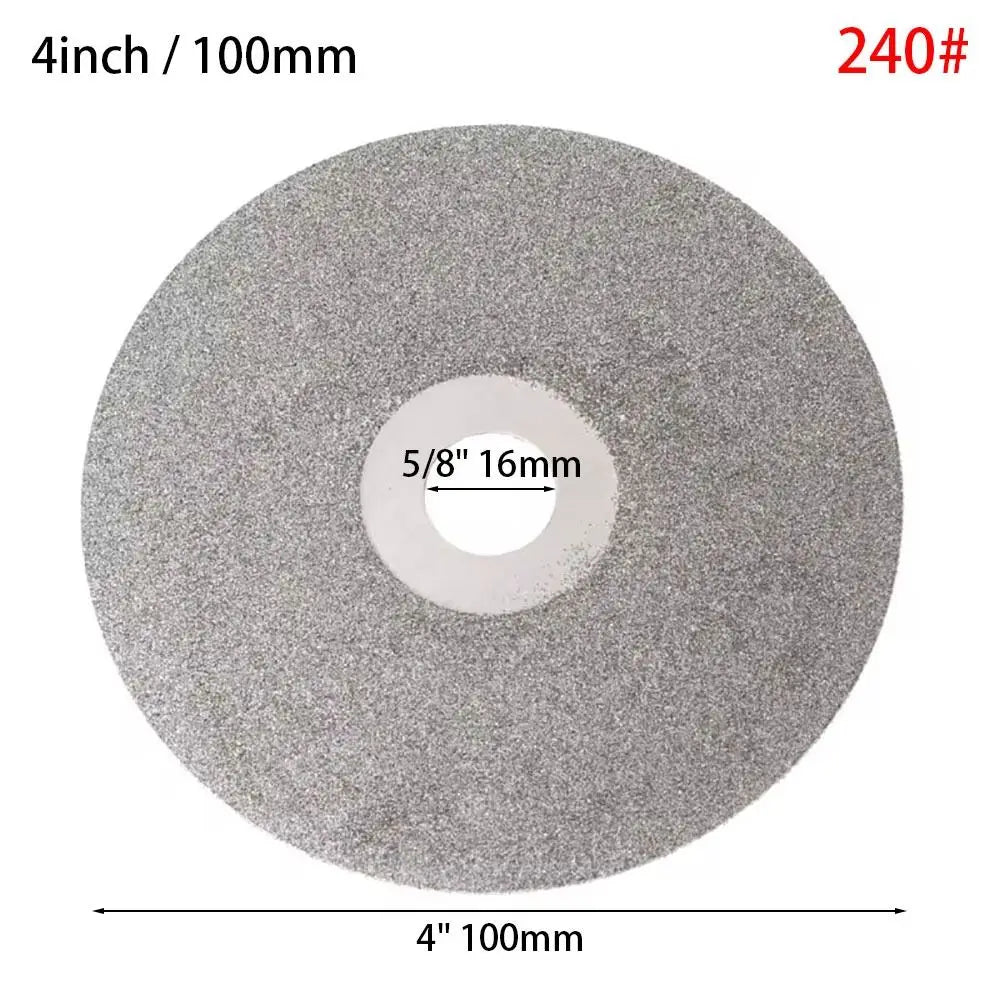 1Pcs Diamond Coated Diamond Grinding Disc 4inch 100mm 80-3000Grit Grinding Wheels Abrasive Disc Woodworking Tool