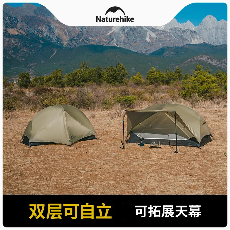 Naturehike Mongar UL Ultralight Camping Tent Double Layer Portable Backpacking Hiking Tent 1-2 Person Tent Outdoor Equipment